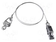 Test lead; both sides,aligator clip; Len: 0.46m; stainless steel MUELLER ELECTRIC