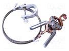 Ground/earth cable; C-Clamp,aligator clip; Len: 1.5m MUELLER ELECTRIC