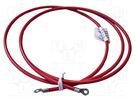 Ground/earth cable; ring terminal,both sides; Len: 1.5m; orange MUELLER ELECTRIC