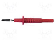 Test probe; 10A; 1kV; red; Tip diameter: 2mm; Overall len: 83mm MUELLER ELECTRIC