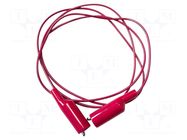 Test lead; 10A; both sides,crocodile clip; Urated: 300V; Len: 1.2m MUELLER ELECTRIC