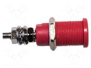 Connector: 4mm banana; socket; 45A; 600V,1kV; red; nickel plated MUELLER ELECTRIC