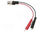 Test lead; BNC plug,crocodile clip x2; Urated: 300V; Len: 0.1m MUELLER ELECTRIC