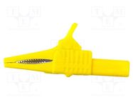 Crocodile clip; 30A; yellow; Grip capac: max.19mm; 1kV MUELLER ELECTRIC