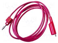 Test lead; 10A; banana plug 4mm,crocodile clip; Urated: 1kV; red MUELLER ELECTRIC