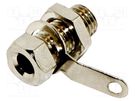 Connector: 4mm banana; socket; 15A; 16mm; on panel MUELLER ELECTRIC