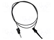 Test lead; 5A; clip-on hook probe,banana plug 4mm; Len: 0.6m MUELLER ELECTRIC