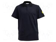 Polo shirt; ESD; L; cotton,polyester,conductive fibers ANTISTAT