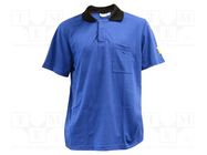 Polo shirt; ESD; M; cotton,polyester,conductive fibers ANTISTAT