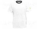 T-shirt; ESD; M; cotton,conductive fibers; white ANTISTAT