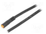 Connection lead; M8; PIN: 4; straight; 2m; plug; 50VAC; 4A; -25÷80°C LUTRONIC