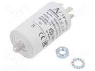 Capacitor: polypropylene; motors, run; 8uF; 470VAC; Ø35x56.5mm KEMET