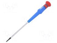 Screwdriver; precision; slot; 1.8x0.27mm; Blade length: 75mm KING TONY