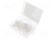 Diode: LED-kit; THT; 5mm; 100pcs; white warm; 2.7÷3.4VDC; 20mA; 30° OPTOSUPPLY