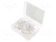 Kit: LED; THT; 5mm; 100pcs; natural white; plastic box; 20mA; 30° OPTOSUPPLY