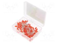 Diode: LED-kit; THT; 5mm; 100pcs; red; 1.8÷2.4VDC; plastic box; 20mA OPTOSUPPLY