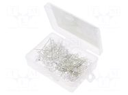 Diode: LED-kit; THT; 5mm; 100pcs; white; 2.7÷3.4VDC; plastic box OPTOSUPPLY