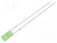 LED; green; 3mm; 1120mcd; 140°; Front: flat; 12VDC; No.of term: 2 OPTOSUPPLY