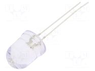 LED; red/blue; 10mm; 30°; Front: convex; 2.1÷2.6/2.9÷3.4VDC; round OPTOSUPPLY