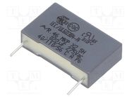 Capacitor: polypropylene; X2; R46; 22nF; 18x5x11mm; THT; ±10%; 15mm KEMET