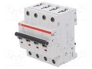 Circuit breaker; 230/400VAC; Inom: 63A; Poles: 4; Charact: C; 6kA ABB