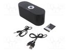 Speaker; black,silver; Jack 3,5mm,microSD,USB B micro; 10m; 12h GEMBIRD