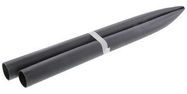 HEAT SHRINK TUBING, 38.1MM ID, PO, BLACK, 48"