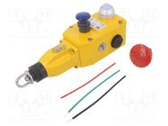 Safety switch: rope; NC x2 + NO; ER6022; -25÷80°C; IP67; yellow OMRON