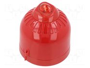 Signaller: lighting; flashing light; red; Sonos Pulse; 17÷60VDC KLAXON SIGNALS