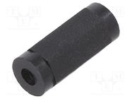 Screwed spacer sleeve; hexagonal; polyamide; M2; L: 12mm; black DREMEC