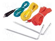 Earthing resistance measurement kit; red,green,yellow KPS