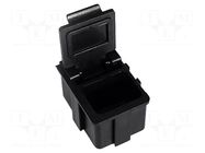 Bin; with flap; ESD; 16x12x15mm; black BERNSTEIN