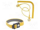 Wristband; ESD; yellow; 2.4m; Equipment: wristbands,spiral cable BERNSTEIN