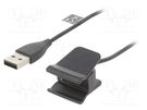 Cable: for smartwatch charging; 1m; Fitbit Alta HR; black; 1A AKYGA