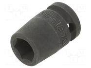 Socket; 6-angles,socket spanner,impact; HEX 14mm; 1/2" BETA