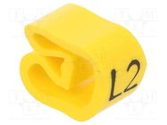 Markers; Marking: L2; 8÷16mm; PVC; yellow; -30÷60°C; leaded; PA-3 PARTEX