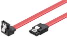 HDD S-ATA Cable 1.5 GBit/s/3 GBit/s  90° Clip, 0.5 m - SATA L-Type male  > SATA L-Type male 90°