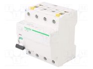RCD breaker; Inom: 40A; Ires: 100mA; Poles: 4; 400VAC; IP20; 1÷25mm2 SCHNEIDER ELECTRIC