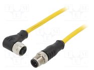 Connection lead; M12; PIN: 4; 10m; plug; 250VAC; 4A; PVC; IP68; 250VDC MUELLER ELECTRIC