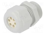 Cable gland; multi-hole; M20; 1.5; IP65; polyamide; grey; 3mm HUMMEL