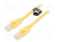 Patch cord; U/UTP; 6; CCA; PVC; yellow; 2m; RJ45 plug,both sides VENTION