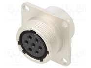 Connector: circular; JR; socket; female; straight; PIN: 7; 10A; M22x1 HIROSE