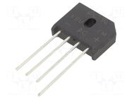 Bridge rectifier: single-phase; Urmax: 1kV; If: 6A; Ifsm: 150A; flat DC COMPONENTS