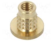 Threaded insert; brass; M3; BN 37896; L: 5.2mm; for plastic TAPPEX