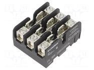 Fuse holder; for DIN rail mounting; 30A; 300V; Poles: 3; black LITTELFUSE