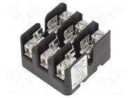 Fuse holder; for DIN rail mounting; 60A; 300V; Poles: 3; black LITTELFUSE