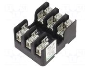 Fuse holder; for DIN rail mounting; 30A; 600V; Poles: 3; black LITTELFUSE