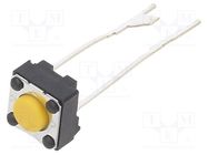 Microswitch TACT; SPST-NO; Pos: 2; 0.05A/24VDC; THT; none; 1.47N OMRON Electronic Components