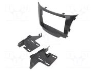Radio frame; Hyundai; 2 DIN; black gloss METRA