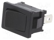 ROCKER; SPST; Pos: 2; ON-OFF; 10A/24VDC; black; none; RF; Body: black SWITCH COMPONENTS